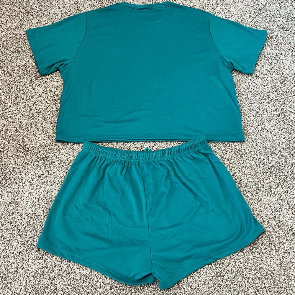 Teal T-Shirt and Shorts Set - Picture 4 of 6